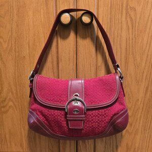 Coach Soho Signature Shoulder Buckle Flap Handbag F10926